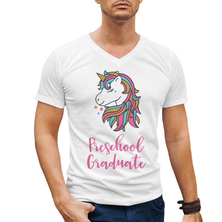 Kids Unicorn Preschool Graduation Men's V-Neck T-Shirt