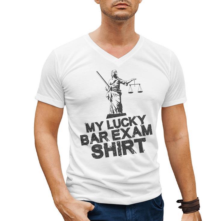 Law School Graduation My Lucky Bar Exam Shirt Lawyer Men's V-Neck T-Shirt