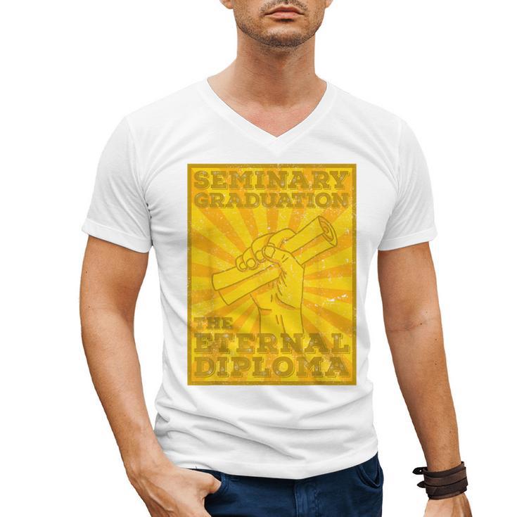 LDS Mormon Seminary Graduation Eternal Diploma Shirt Men's V-Neck T-Shirt