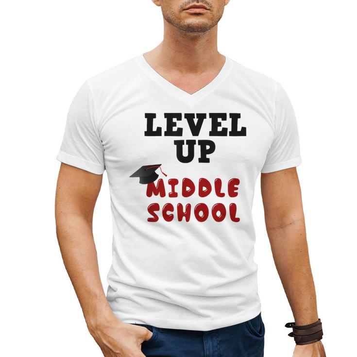 Level Up Middle School 5th Grade Graduation Men's V-Neck T-Shirt
