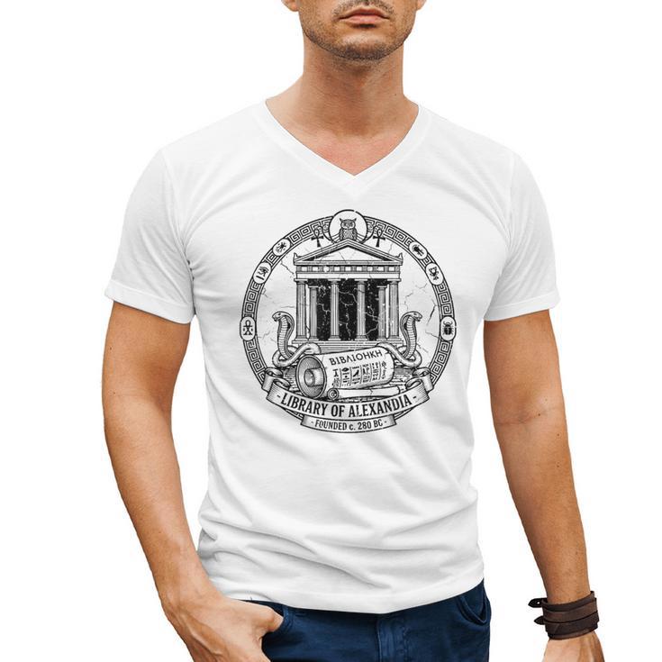 Library Of Alexandria Ancient Book Lover Librarian Books Men's V-Neck T-Shirt