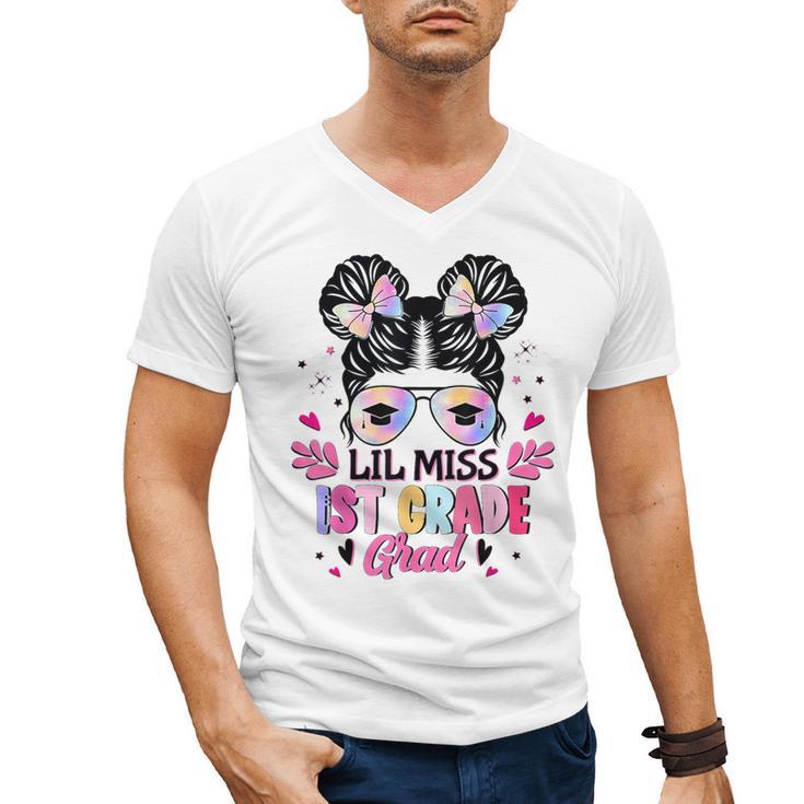 Lil Miss 1st Grade Grad Graduation Last Day Of 1st Grade Men's V-Neck T-Shirt
