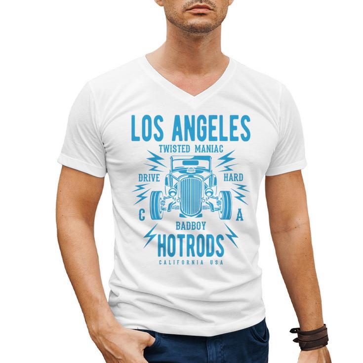 Los Angeles Hotrods Automotive Nostalgia Premium Tri-Blend Men's V-Neck T-Shirt