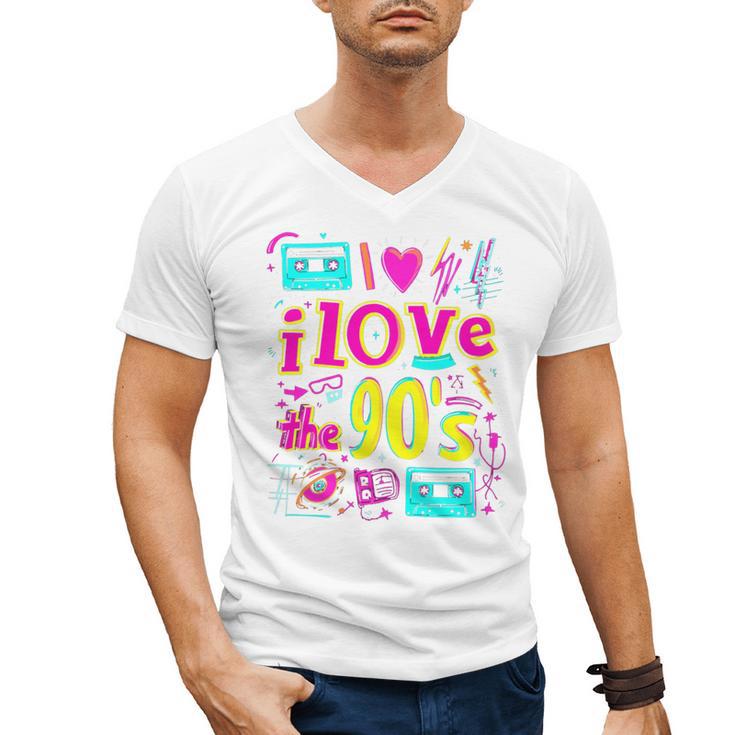 I Love The 90'S 90s Nostalgia Men's V-Neck T-Shirt