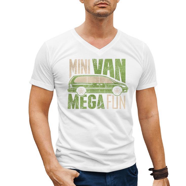 Mini Van Mega Fun Mom Dad T-Shirt Men's V-Neck T-Shirt