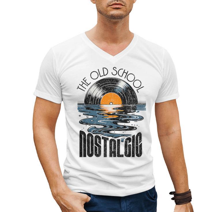 Music Old School Nostalgia Record Premium Tri-Blend Men's V-Neck T-Shirt