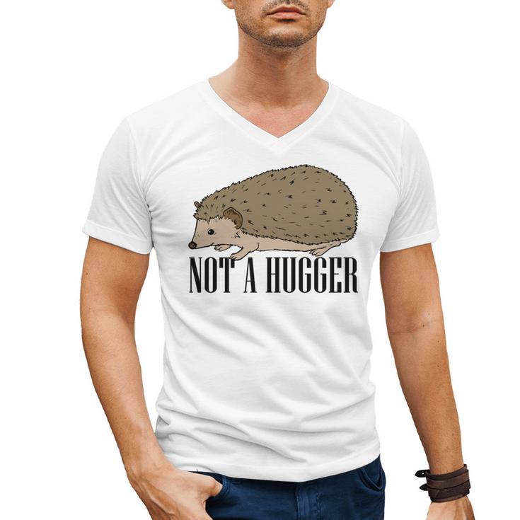 Not A Hugger Hedgehog Introvert Sarcasm Antisocial Men's V-Neck T-Shirt