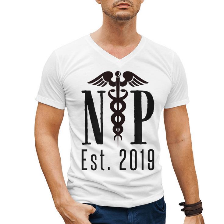 Nurse Practitioner Graduation NP Est 2019 Shirt Men's V-Neck T-Shirt