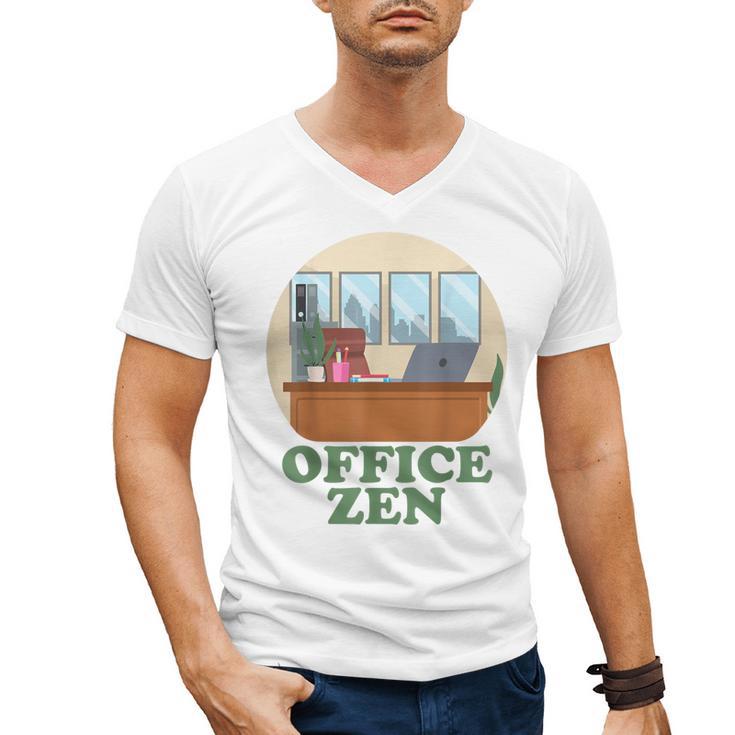 Office Zen Introvert Office Staff Secretary Employee Admin Men's V-Neck T-Shirt