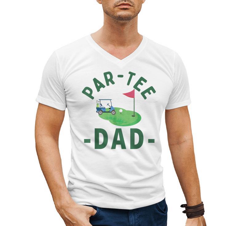 The Par Tee Dad Hole In One Golf Parents Matching Family Men's V-Neck T-Shirt