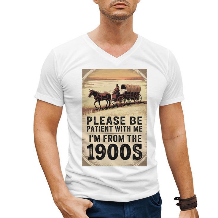 Be Patient With Me I'm From The 1900s Birthday Retirement Premium Tri-Blend Men's V-Neck T-Shirt