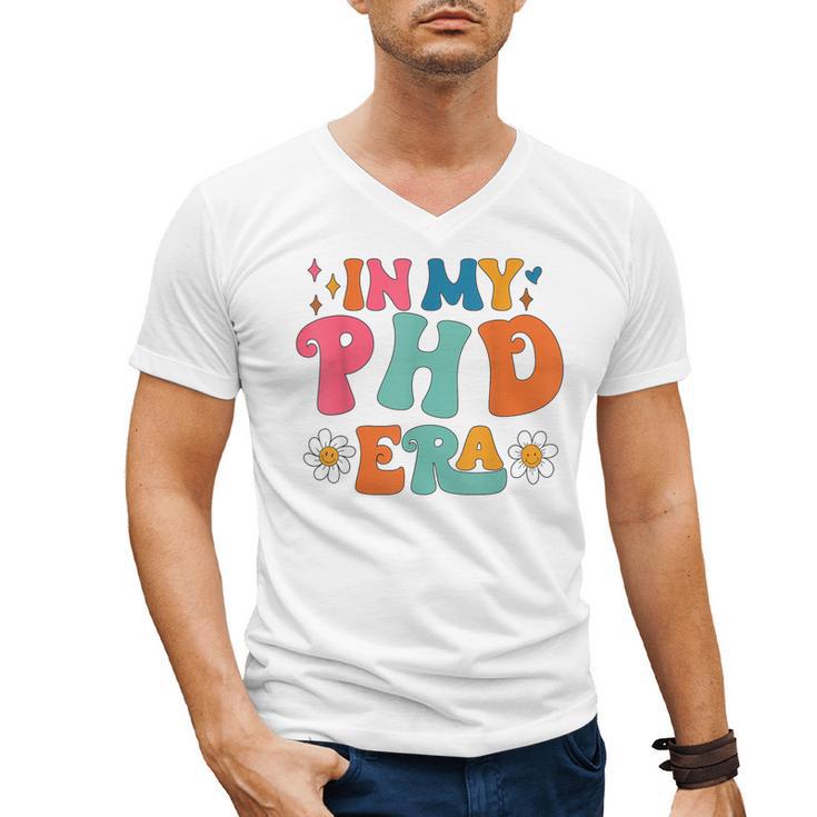 In My Phd Era Groovy Phd Graduation Future Doctor Men's V-Neck T-Shirt