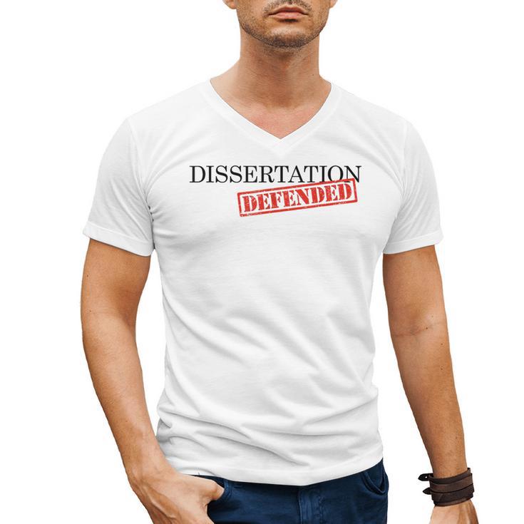 PhD Thesis Defense Graphic Doctoral Graduation Men's V-Neck T-Shirt
