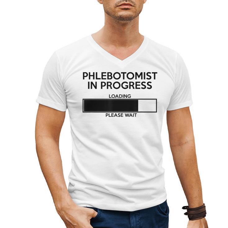 Phlebotomist In Progress Phlebotomy School Graduation Men's V-Neck T-Shirt