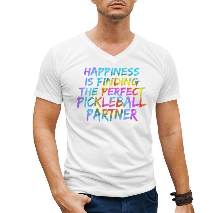 Pickleball Saying Introvert Pickleball Game Partner Men's V-Neck T-Shirt