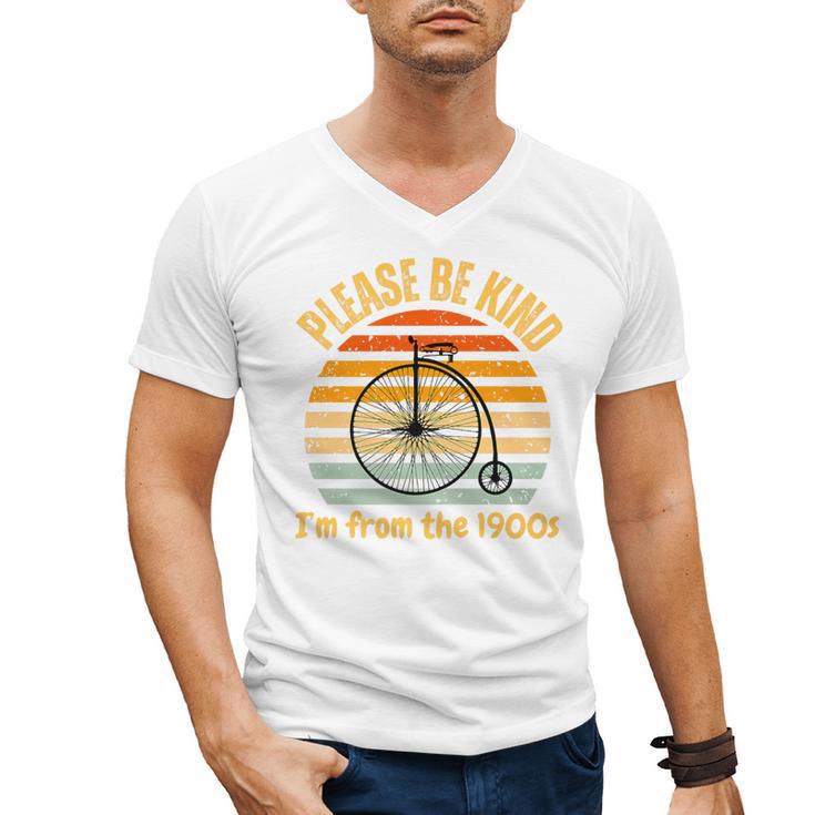 Please Be Kind I'm From The 1900s Penny Farthing Premium Men's V-Neck T-Shirt