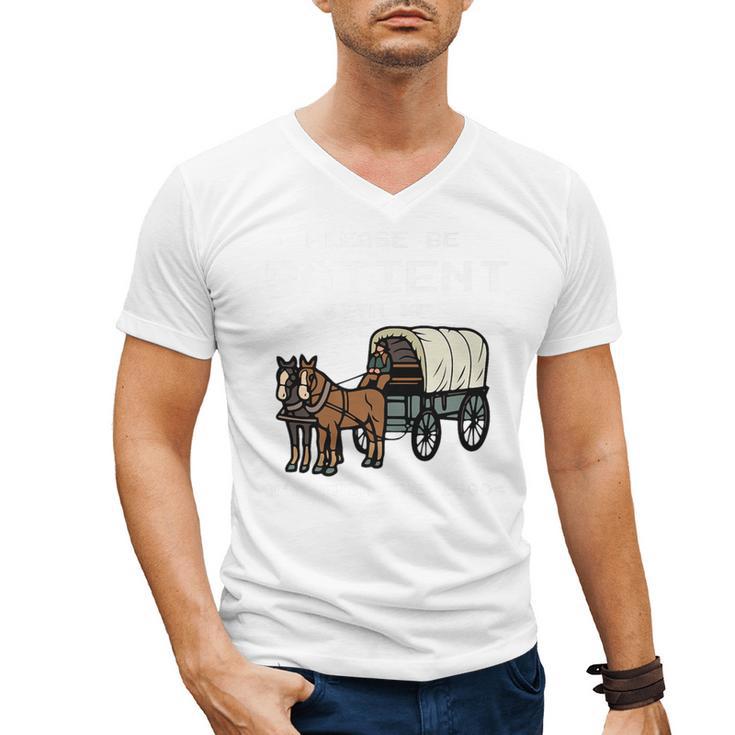 Please Be Patient I'm From The 1900s Amish Wagon & Vintage Premium Men's V-Neck T-Shirt