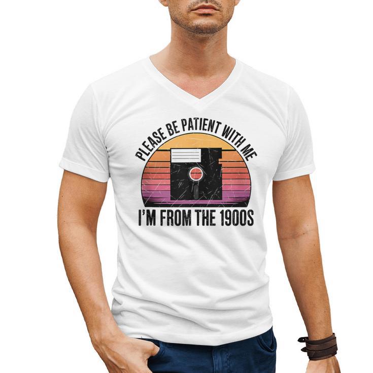 Please Be Patient With Me I'm From The 1900s Floppy Disk Men's V-Neck T-Shirt