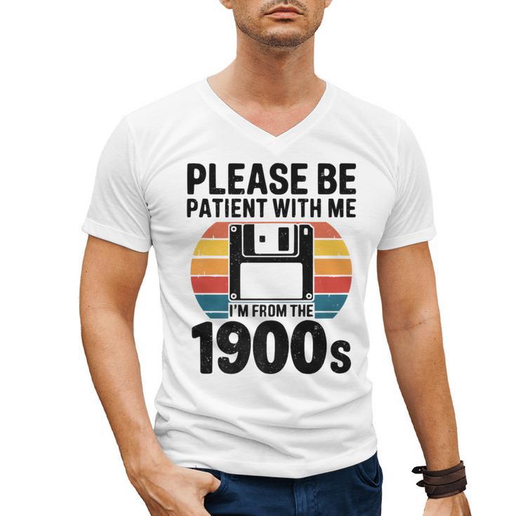 Please Be Patient With Me I'm From The 1900s Floppy Disk Premium Men's V-Neck T-Shirt