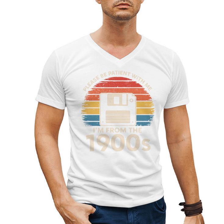 Please Be Patient With Me I'm From The 1900s Floppy Disk Premium Tri-Blend Men's V-Neck T-Shirt