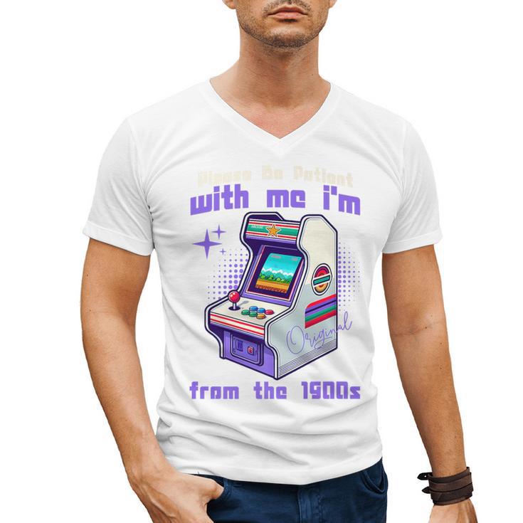 Please Be Patient With Me I'm From The 1900s Gamer Gaming Premium Men's V-Neck T-Shirt