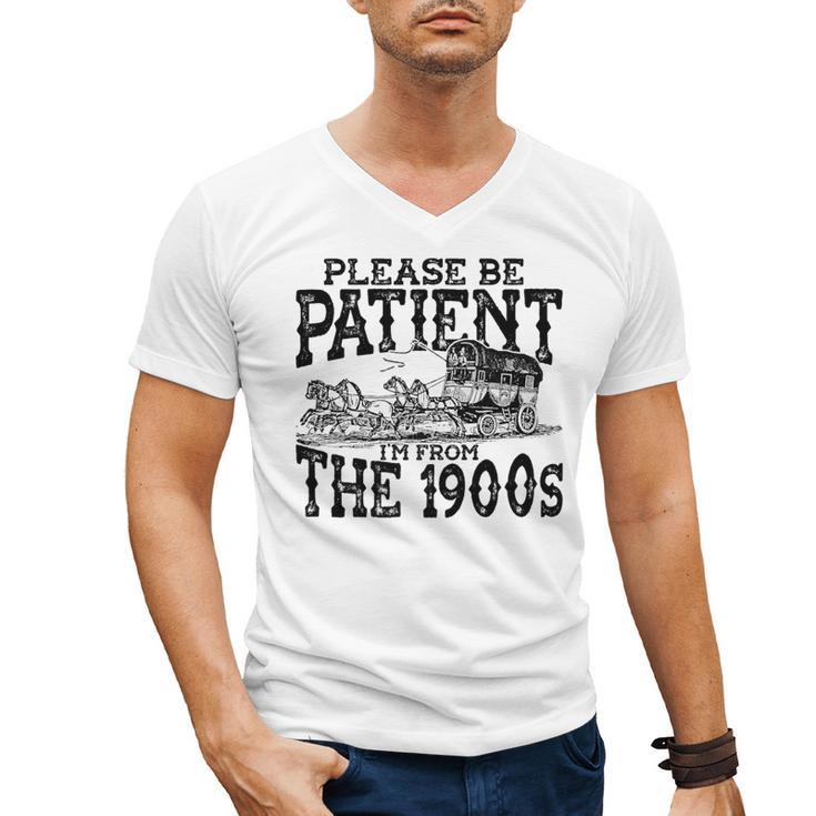 Please Be Patient With Me I'm From The 1900s Old Vintage Premium Men's V-Neck T-Shirt