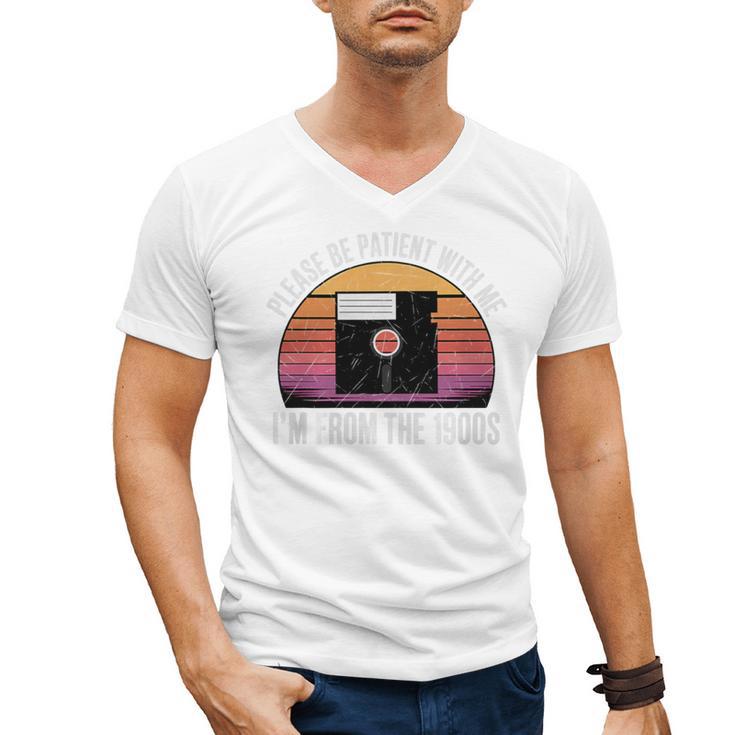 Please Be Patient With Me I'm From The 1900s PC Floppy Disk Premium Tri-Blend Men's V-Neck T-Shirt