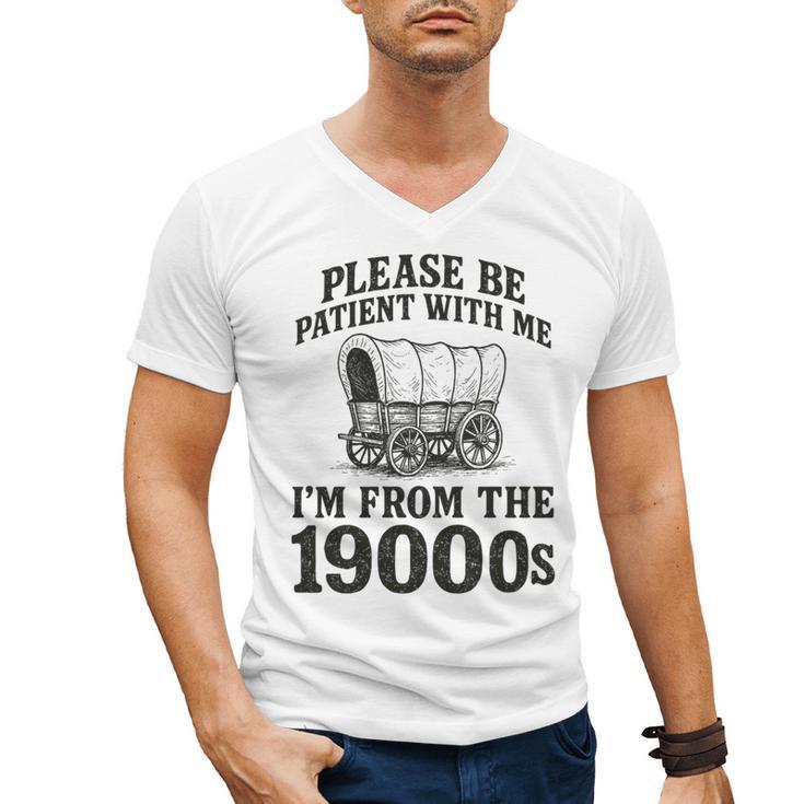 Please Be Patient I'm From The 1900s Premium Tri-Blend Men's V-Neck T-Shirt