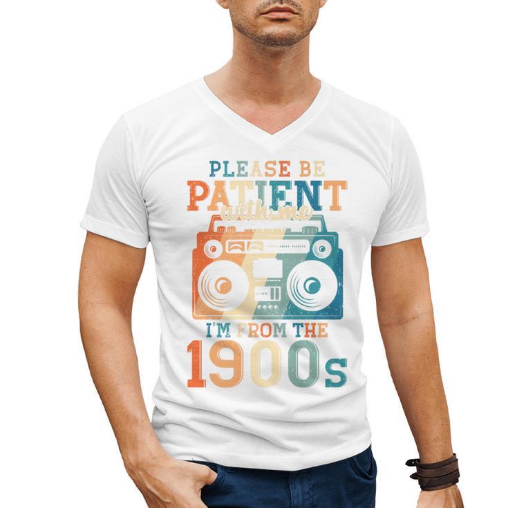 Please Be Patient With Me I'm From The 1900s Retro 90s Dad Premium Men's V-Neck T-Shirt