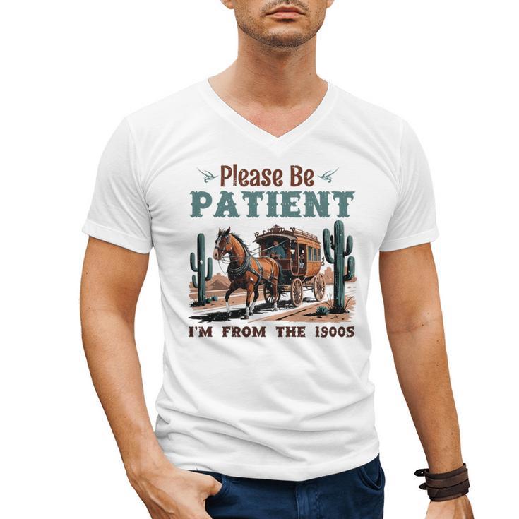 Please Be Patient I'm From The 1900s Stagecoach Western Vint Premium Tri-Blend Men's V-Neck T-Shirt