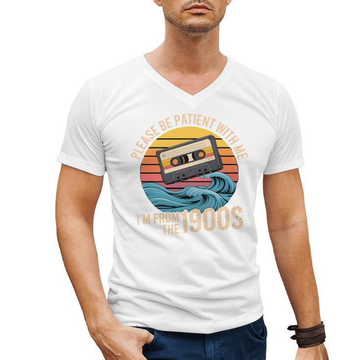 Please Be Patient With Me I'm From The 1900s Vintage Humor Premium Tri-Blend Men's V-Neck T-Shirt