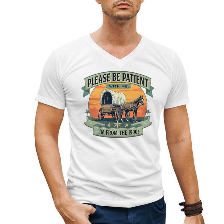 Please Be Patient With Me I'm From The 1900s Women Men Premium Men's V-Neck T-Shirt