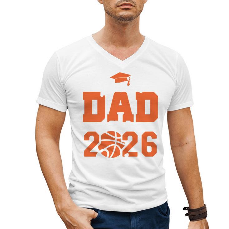 Proud Dad Of A 2026 Senior Basketball Graduation Family Men's V-Neck T-Shirt