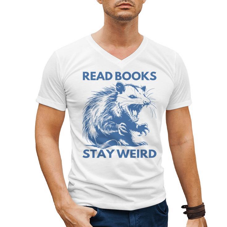 Read Books Stay Weird Men's V-Neck T-Shirt