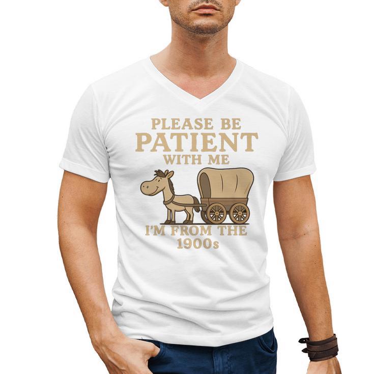 Retro Please Be Patient With Me I'm From The 1900s Vintage Premium Men's V-Neck T-Shirt