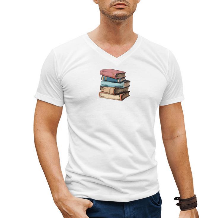 Retro Sometimes I Think I Read Too Much For Book Lover Men's V-Neck T-Shirt
