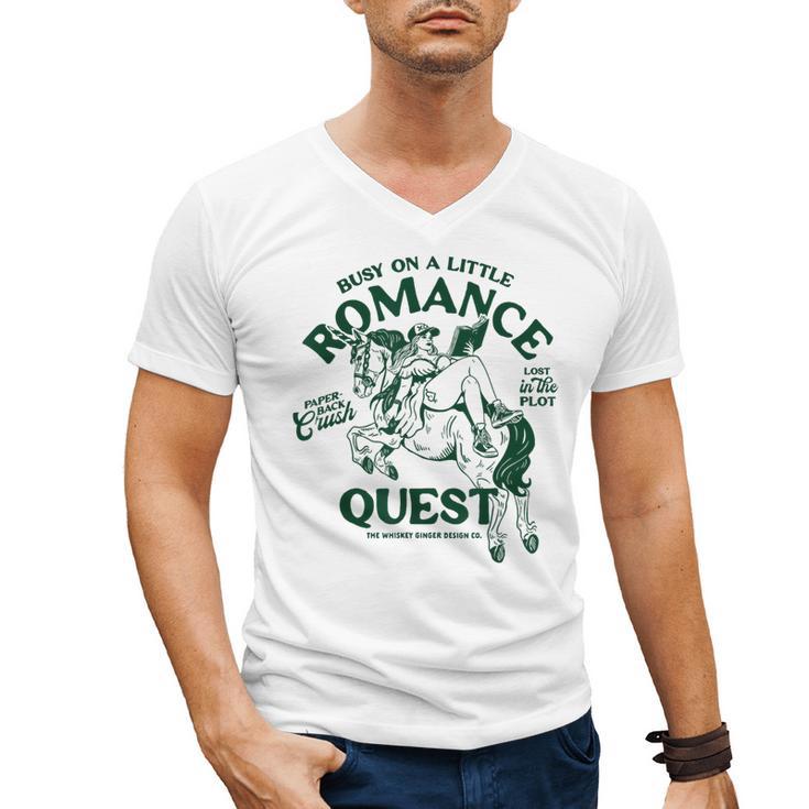 Romance Novel Smut Book Lover Bookish Bibliophile Men's V-Neck T-Shirt