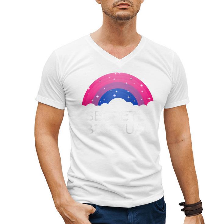 Secretly Bisexual Bi Introvert Bi Pride Antisocial LGBTQ Raglan Baseball Tee Men's V-Neck T-Shirt