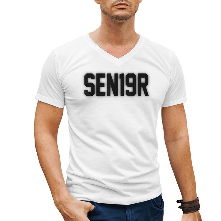 SEN19R Senior 2019 High School Graduation Party  T-Shirt Men's V-Neck T-Shirt