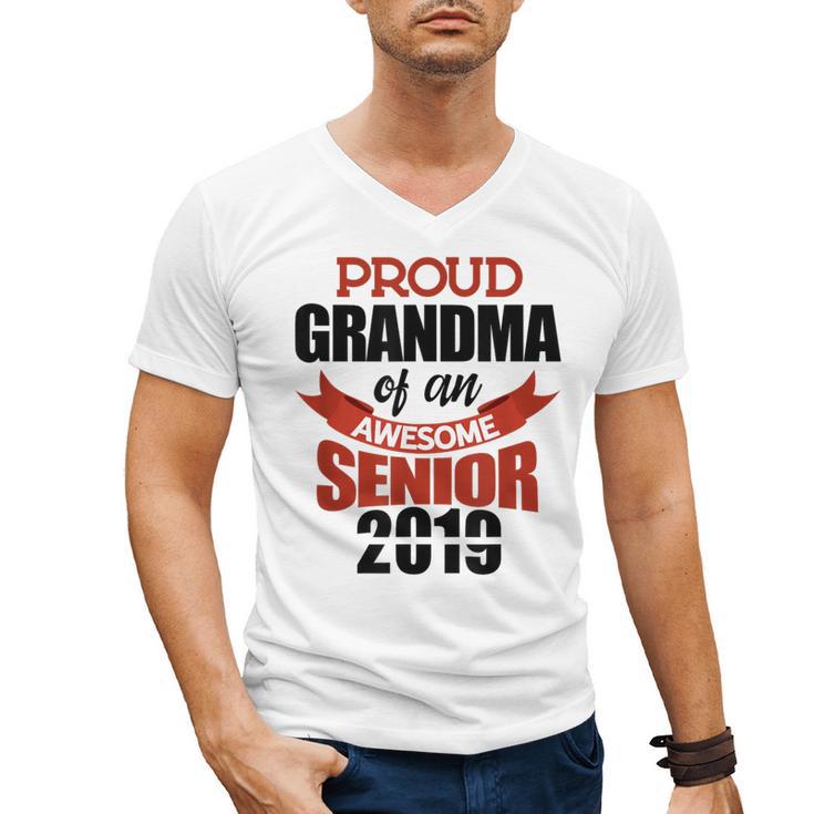 Senior Class Of 2019 Tshirt Graduation Awesome Grandma Men's V-Neck T-Shirt
