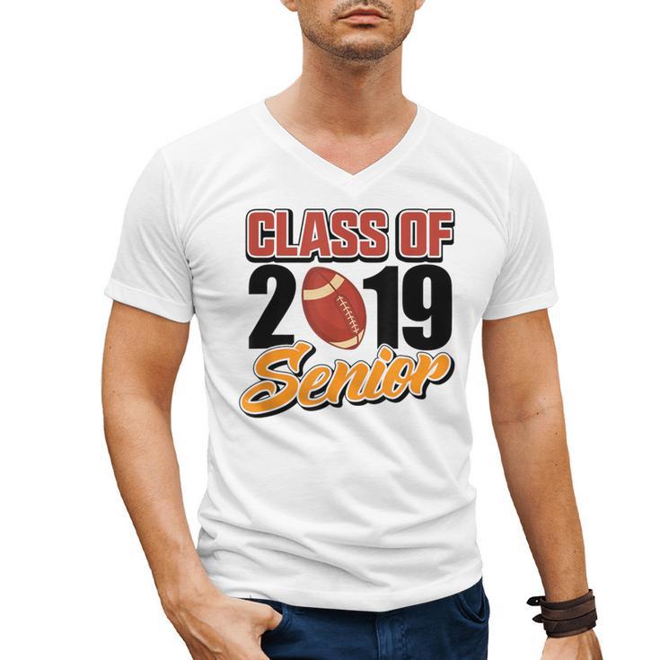 Senior Class Of 2019 Tshirt Graduation Students Football Men's V-Neck T-Shirt