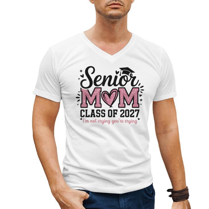 Senior Mom 2027 Class Of 2027 Graduation Proud Senior Mother Men's V-Neck T-Shirt