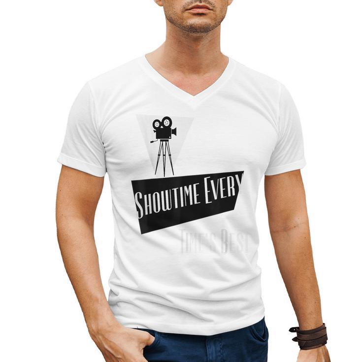 Showtime Every Moment Cinema Nostalgia Film Buff Humor Men's V-Neck T-Shirt