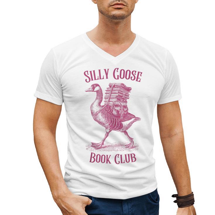 Silly Goose Book Club Men's V-Neck T-Shirt