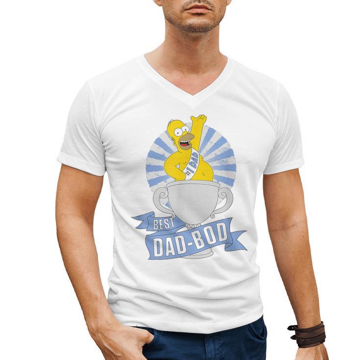 The Simpsons Father's Day Homer Best Dad BOD Men's V-Neck T-Shirt