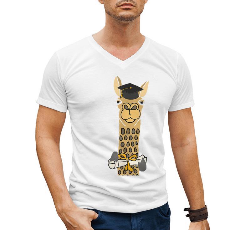 SmileteesGrad Llama Graduation T-Shirt Men's V-Neck T-Shirt