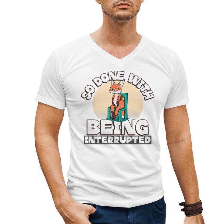 So Done With Being Interrupted Sick And Tired Introvert Premium Tri-Blend Men's V-Neck T-Shirt