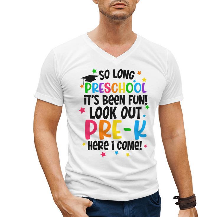 So Long Preschool Pre-K Here I Come Graduation Men's V-Neck T-Shirt
