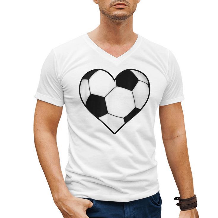 Soccer Ball Heart Idea For Mom Dad Kids T-Shirt Men's V-Neck T-Shirt Soccer Ball Heart Idea For Mom Dad Kids T-Shirt Men's V-Neck T-Shirt