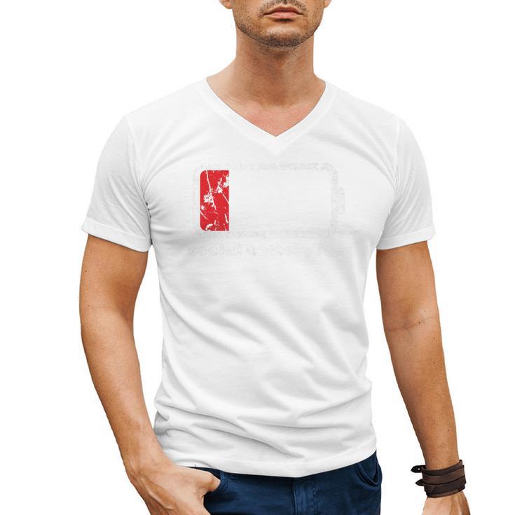 Social Battery Low Introvert Premium Men's V-Neck T-Shirt